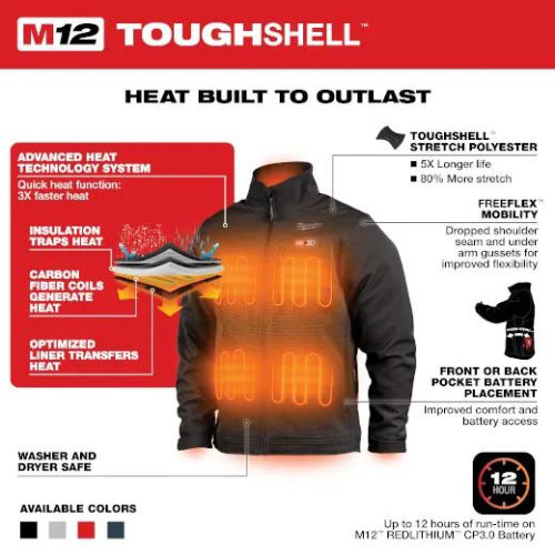 Milwaukee M12 Heated TOUGHSHELL Jacket Kit from GME Supply